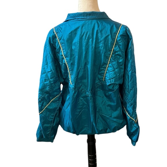 Vintage Bold Spirit Turquoise Windbreaker Jacket Size Large - Picture 3 of 5